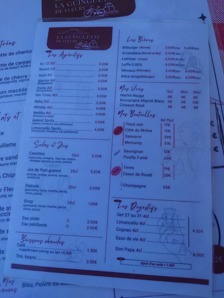 La Guinguette de Fleury - Menu Image 2
